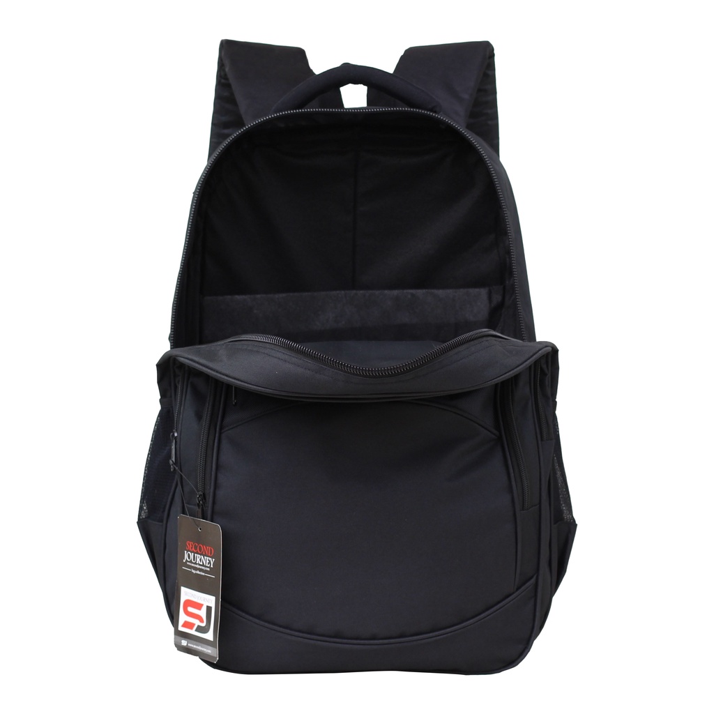 Backpack Laptop Tas Ransel Tas Sekolah Tas Punggung Second Journey Tas Hitam List Merah Ransel Murah Tebal Kuat