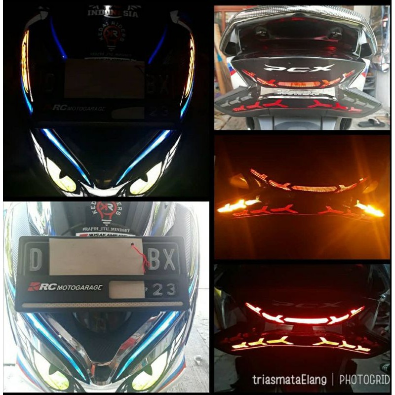 stiker pcx satu paket mata,alis,stoplamp sein