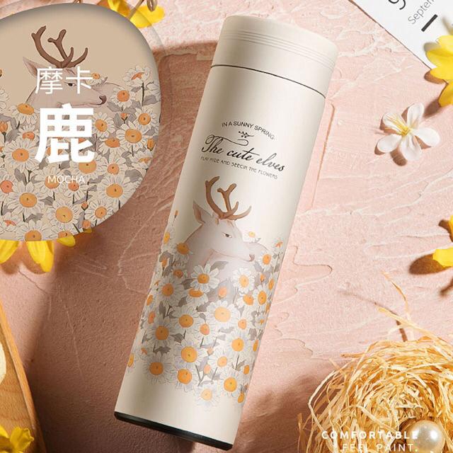 Tumbler stainless steel 304 BPA FREE desain lucu unik botol minum thermos cup-Mocha
