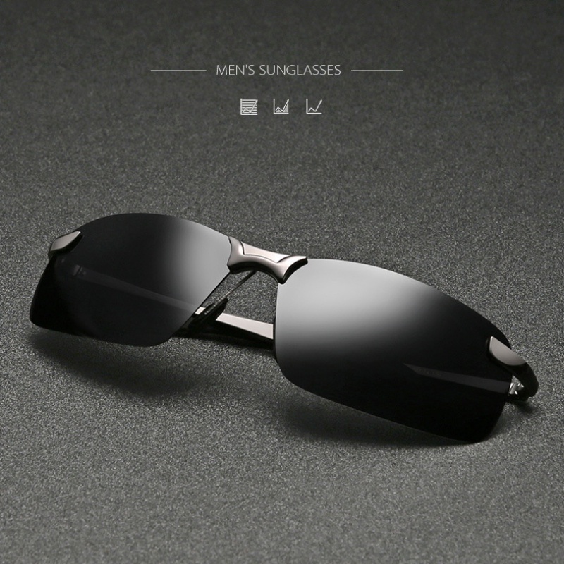 Kacamata Polarized Night Vision Bahan Metal Untuk Pria