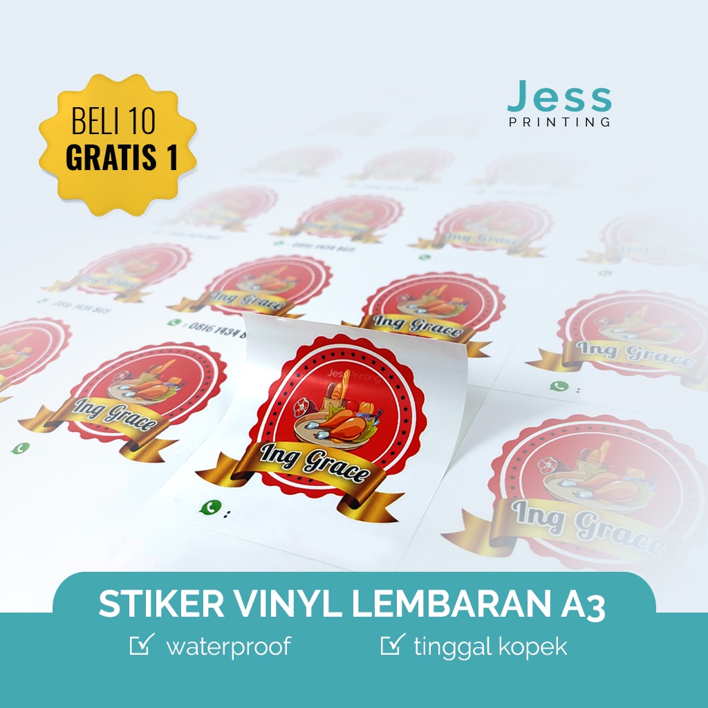 

Cetak Stiker Vinyl A3 Lembaran Tersedia Vinil Glossy Doff Transparan