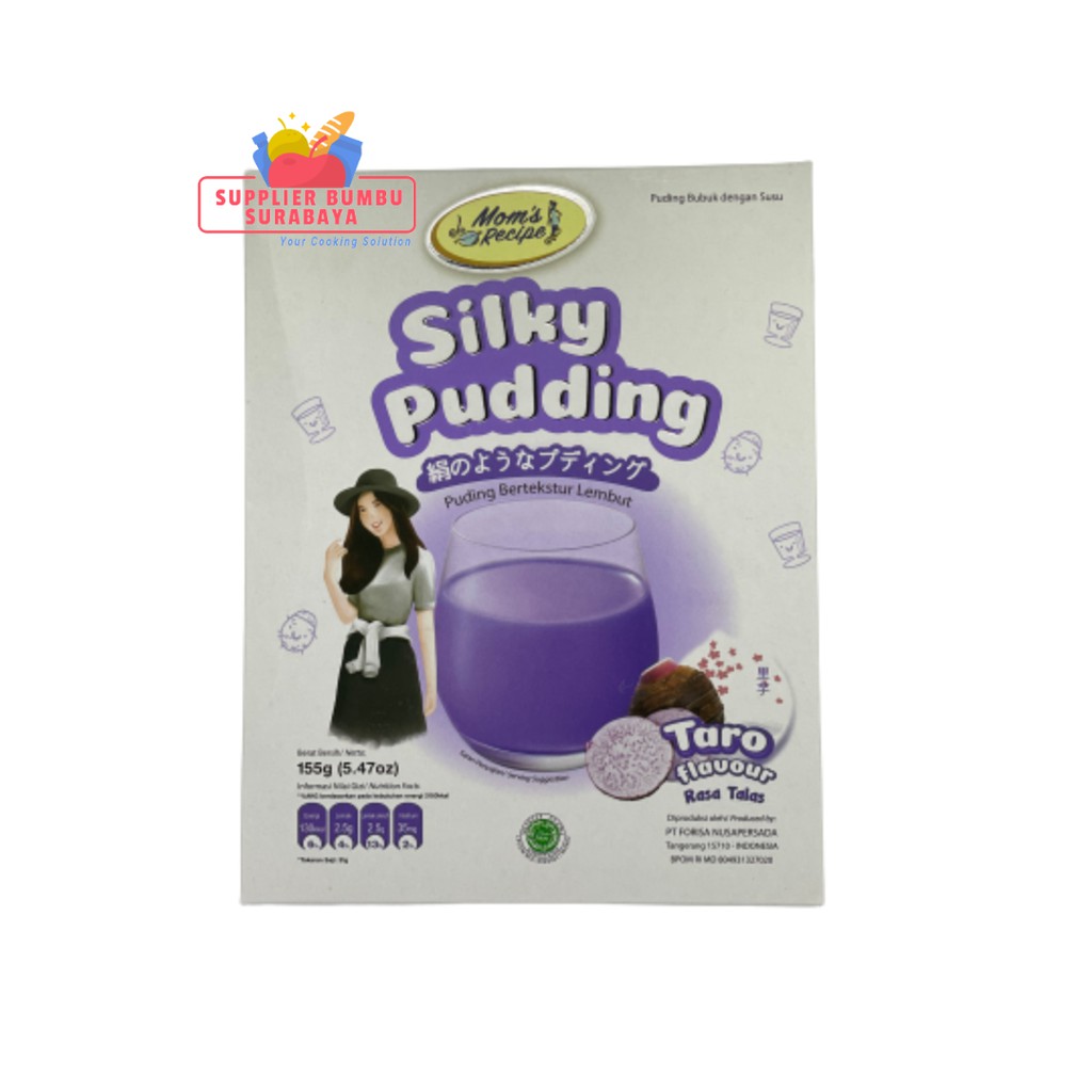 Silky Pudding Forisa Mom’s Recipe 155g PUYO Puding Susu Smooth Chocolate Taro Peach Biscuit Bubble