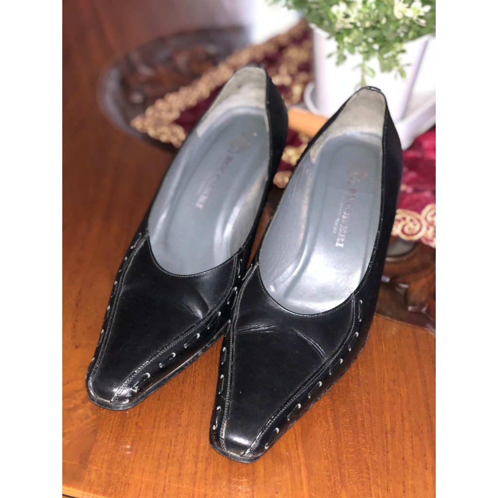 Original Preloved Buccheri High Heel/Sepatu Hak Tinggi Murah/Sepatu Kantor Wanita Hitam/Heels 7cm