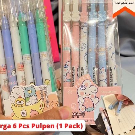 

Terbaru - Pulpen Odemei GP-34152 Bisa Di Hapus 1 Pack Untuk 6 Pcs Pulpen Erasable Ballpoint Funny Unique Fancy Gift Stationery For School Alat Tulis Kantor Sekolah Grosir