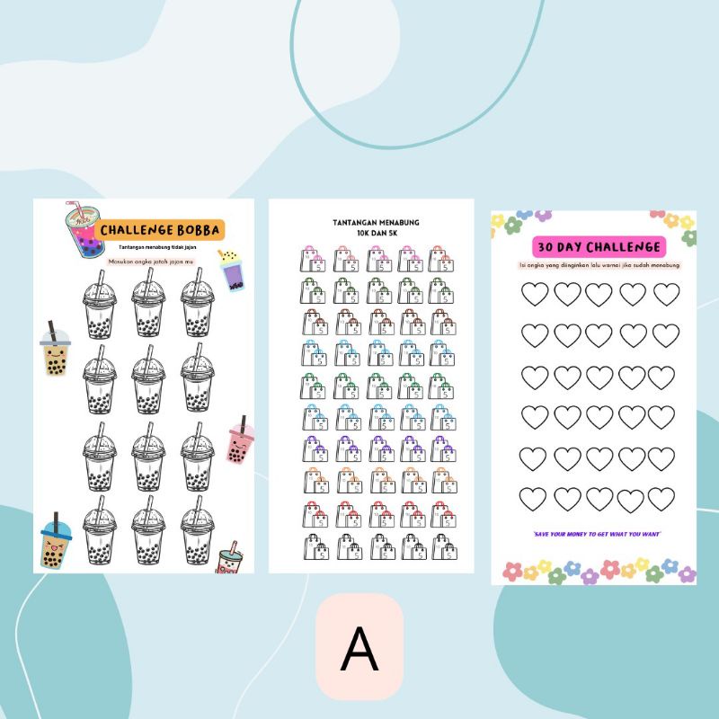 

Kertas Binder A6 Planning 6 Ring | Budgeting Keuangan Tantangan Menabung