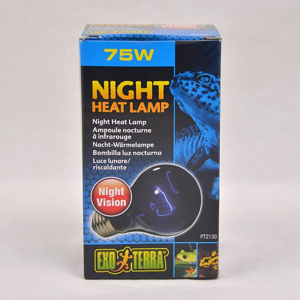 EXOTERRA Lampu Reptil Night Glo Moonlight Round 75W