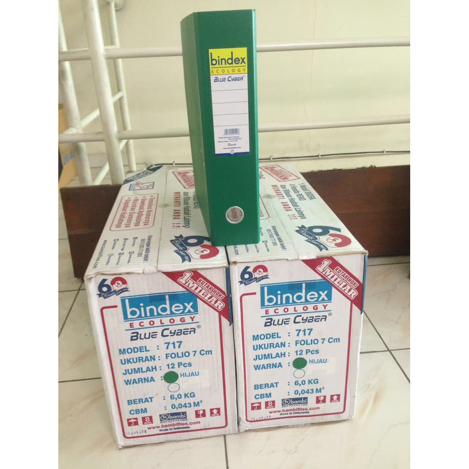 

Odner Bindex Hijau 717 Folio 7cm (per pcs)