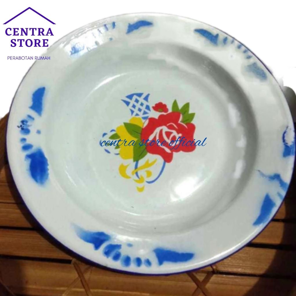 Piring Makan Enamel Seng Jadul
