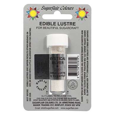 

Sugarflair Edible Lustre Dust - Mystical Silver
