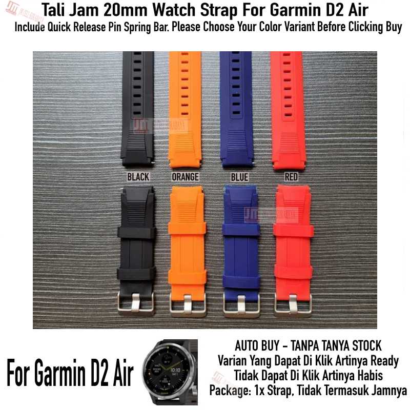 SIKAI Wide Watch Strap Garmin D2 Air - Tali Jam 20mm Rubber Sporty Silikon