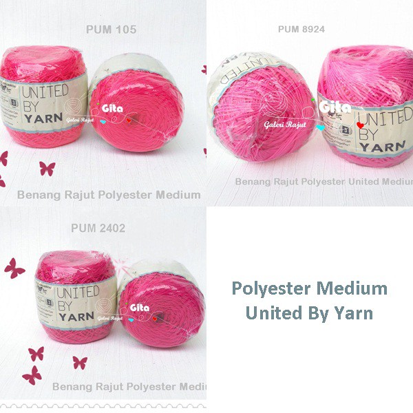 Benang Rajut Polyester Medium United By yarn