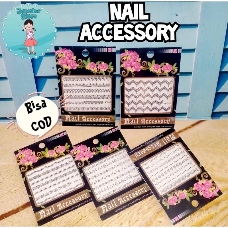 Kuku Palsu/24 PCS Kuku Palsu Dan Lem/Fake Nail Art 3d/Stiker Kuku Tahan Air Nail Stiker Abstract/Stiker Kuku/Stiker Kuku Abstrak/Best Seller Nail Sticker/Stiker Kuku Motif Garis