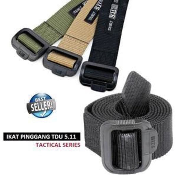 Sabuk Kopel Tactical Belt 511 Gesper Army Ikat Pinggang Pria 1 - Hitam