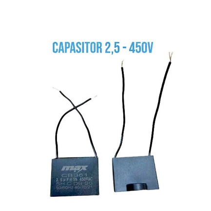 CAPASITOR FAN SEGI KOTAK MAX 2,5UF - 450V