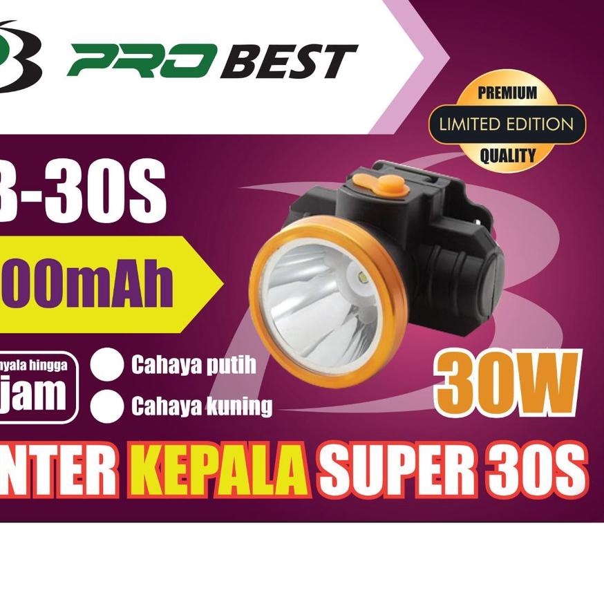 ➮ Senter Kepala 30 Watt Probest PB-30S ♦