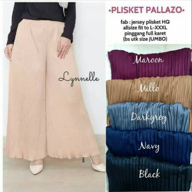 QILLAHIJAB-KULOT PLISKET / KULOT PLISKET JUMBO / CELANA WANITA / FASHION WANITA