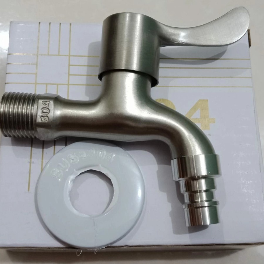 PROMO - Kran stainles SUS 304 Engkol / Keran Asli Stainless SUS 304