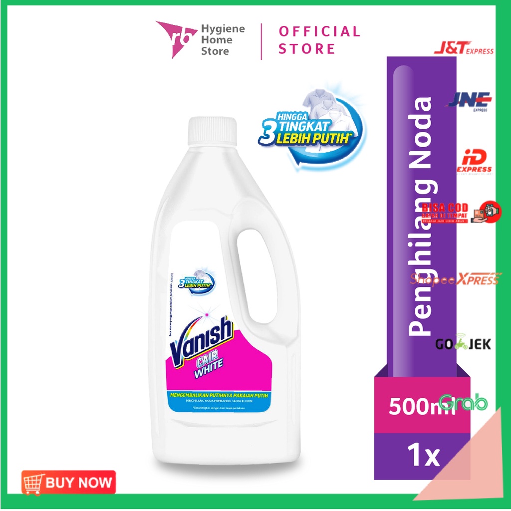 [[[BISA COD]]] Vanish White Cair - Botol 500 ml  - Penghilang Noda dan Pemutih Pakaian