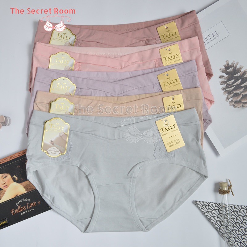 TALLY CD CELANA DALAM HAMIL HIPSTER 9859 I MINI CUT SEPINGGUL | BAHAN KATUN I FREE SIZE