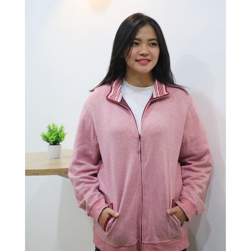 Jaket Villand Zip Pink