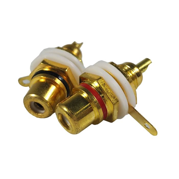 SOKET RCA GOLD HIGH QUALITY SET BESI SOCKET RCA FEMALE RCA BOX SET EMAS SOKET RCA TERMINAL RCA