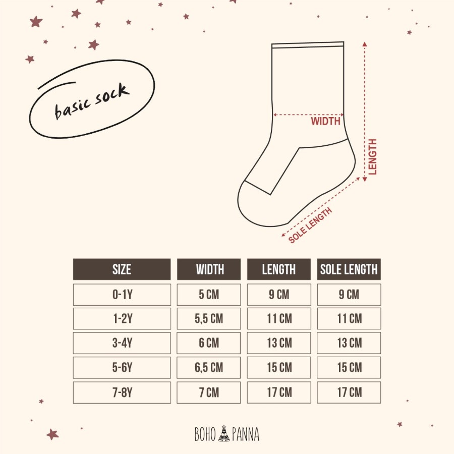 Bohobaby basic socks