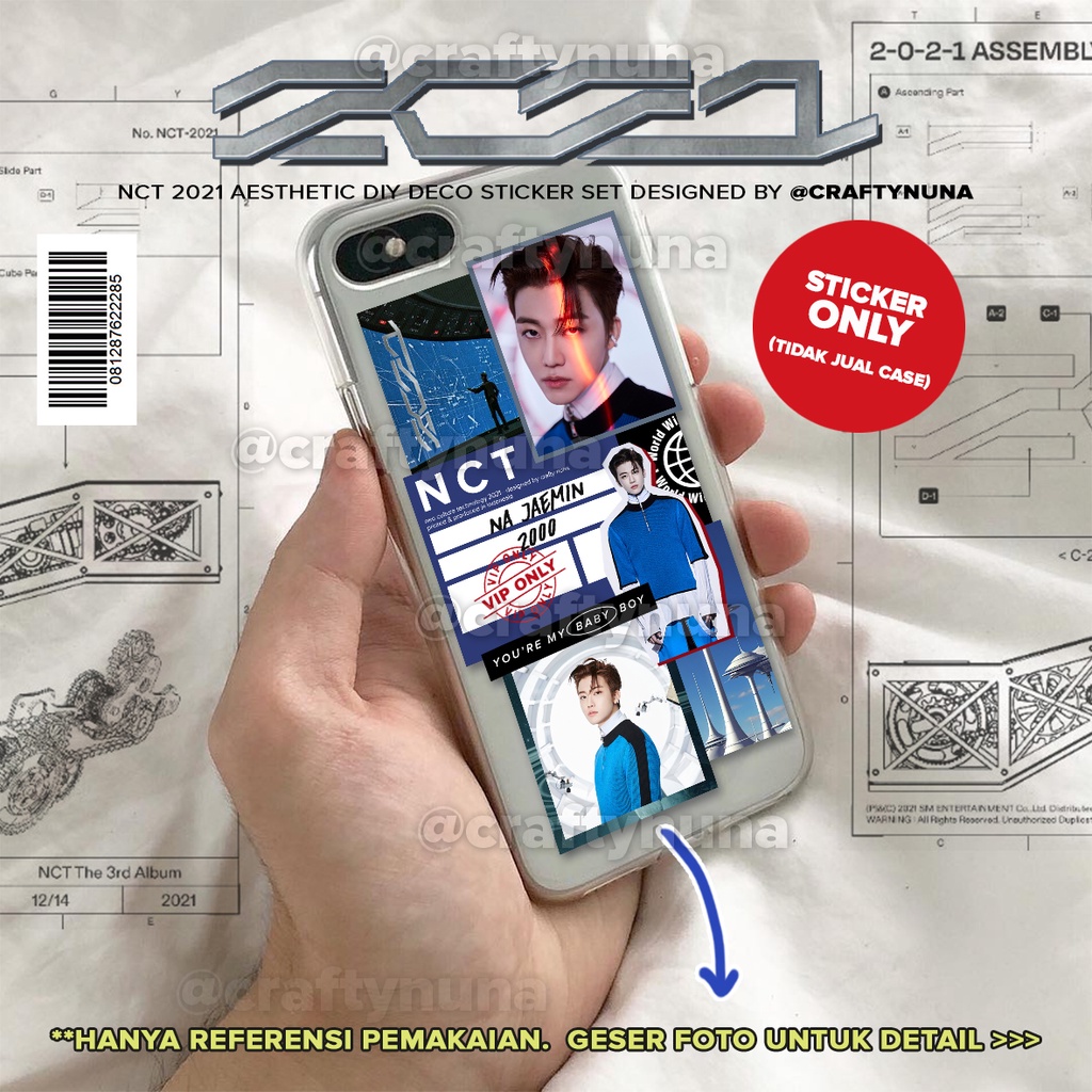 

(NC-024) 21 member - NCT 2021 STICKER AESTHETIC DIY SET DECO stiker case hp estetik dream 127 wayv universe journal set