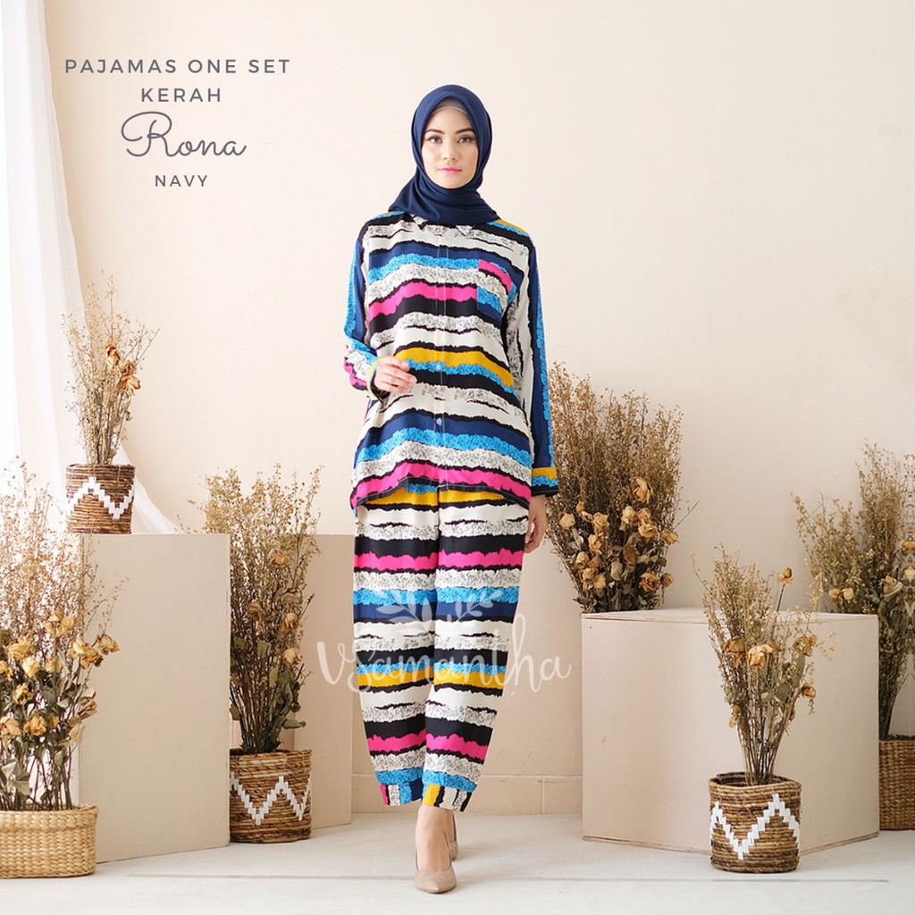 Pajamas / Piyama One Set Kemeja Tie Dye