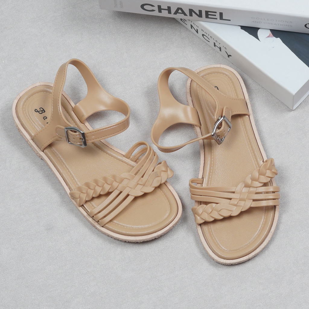 Sandal Wedges Wanita Putri - Sandal Gladiator Kepang