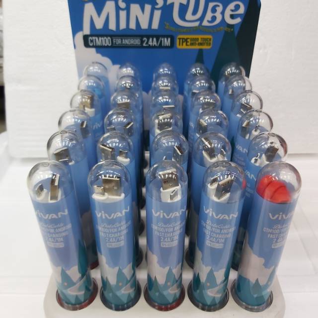 KABEL DATA VIVAN CTM100 CTM100S MICRO USB MINI TUBE / ANDROID