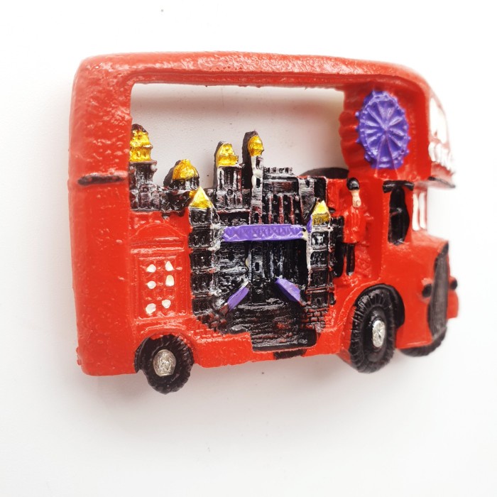 3D Fiber Souvenir Negara magnet Kulkas Tempelan kulkas LONDON BUS