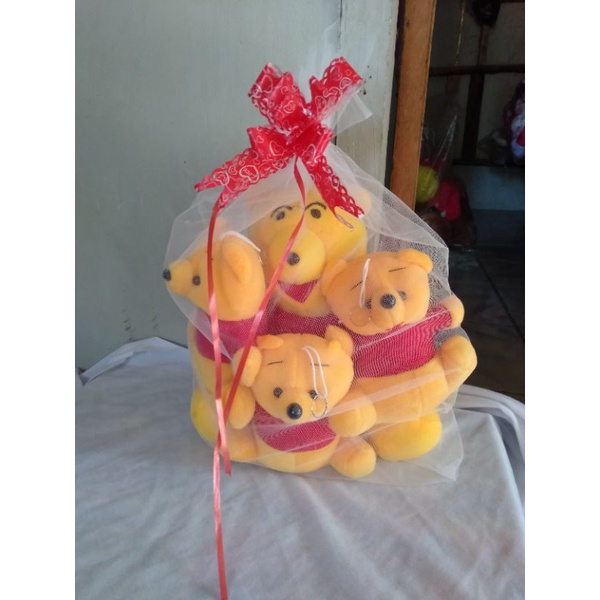 Boneka beranak 3 pooh - induk 20cm