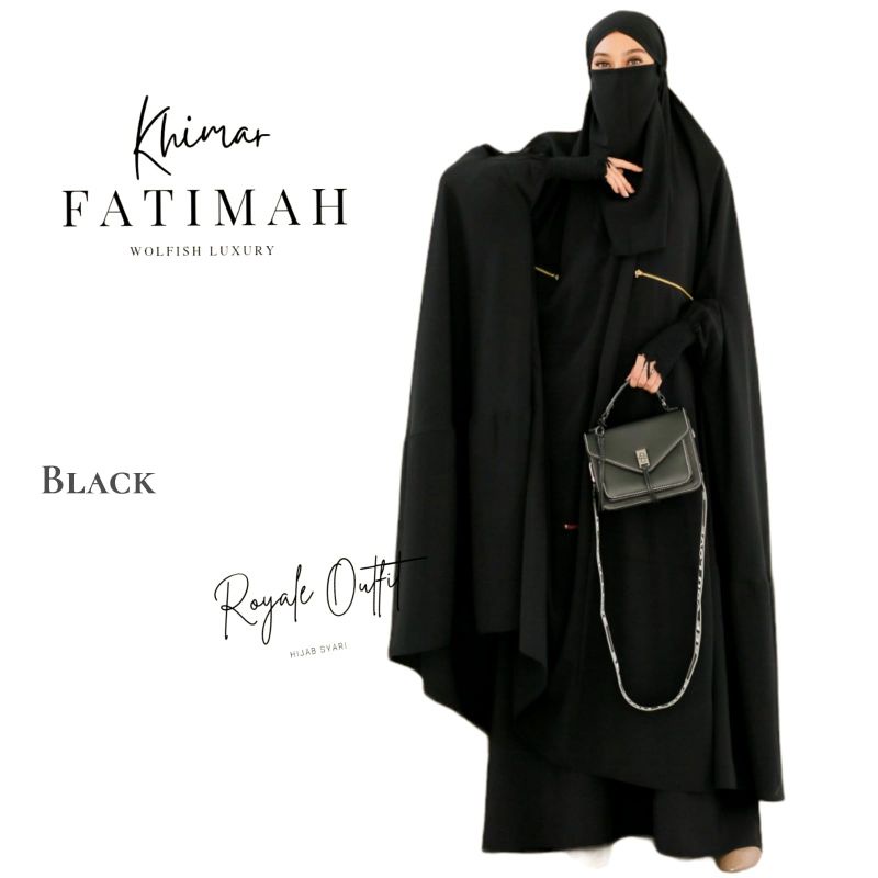 FATIMA khimar  khimar overhead  free cadar variasi saku wolfish lux premium