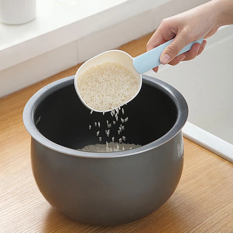 [Rice Scoop with Sealing Clip] [Tea &amp; Snack Bag Clip] [Coarse Grain Bag Clip, Sealed Flour Scoop] [Portable Large Capacity Long-handled Scoop Cup]