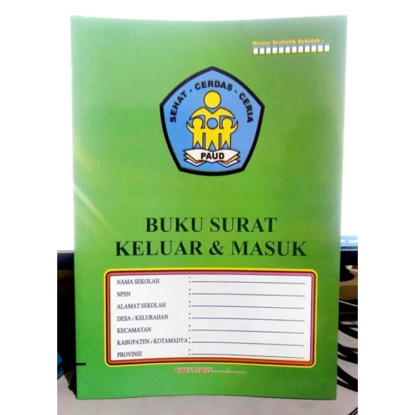 

BUKU SURAT KELUAR DAN MASUK UNTUK TK/PAUD
