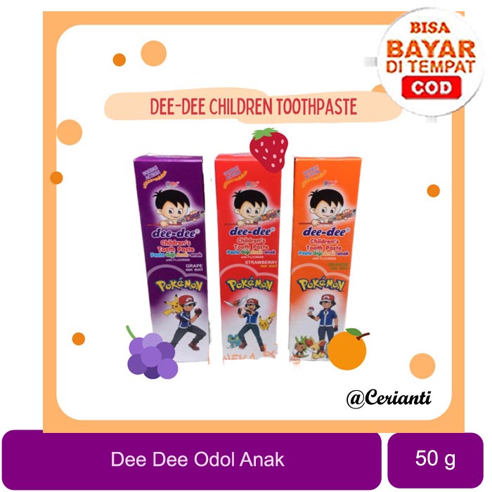 Dee dee Tooth Paste Kids / Deedee Pasta Gigi Anak Odol Anak 3 Rasa_Cerianti