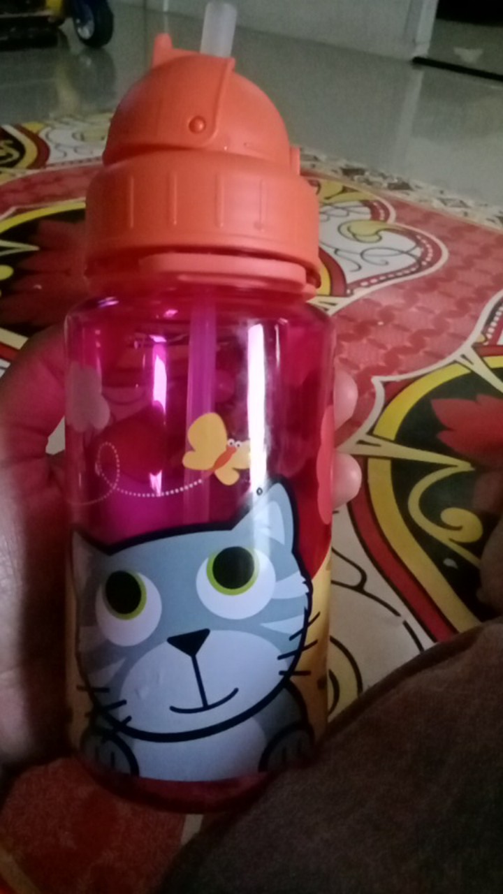 Tum Tum Flip Top Water Bottle Botol Minum Anak Inclue Long Strap