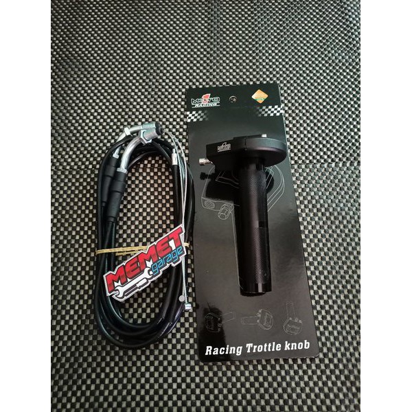 GAS SPONTAN MOTO 1 RACING CNC 2 KABEL BLACK NOT KTC KYTACO