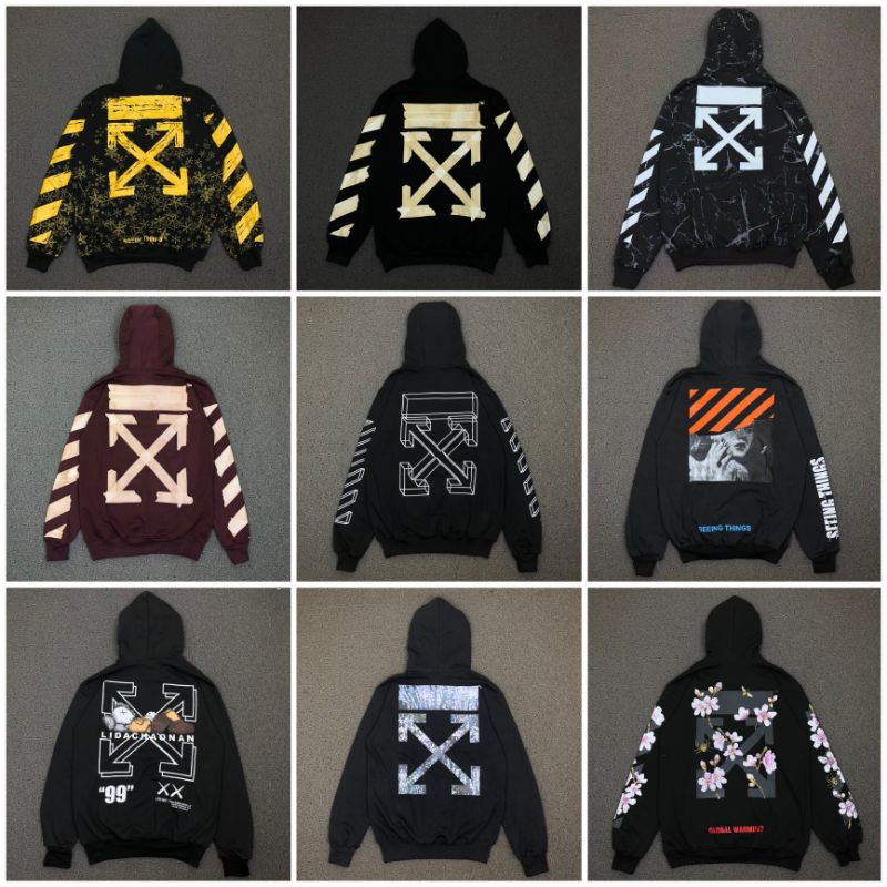 HOODIE OFF WHITE CARAVAGGIO SPRAY VIRGIL ABLOH HIGH QUALITY PREMIUM