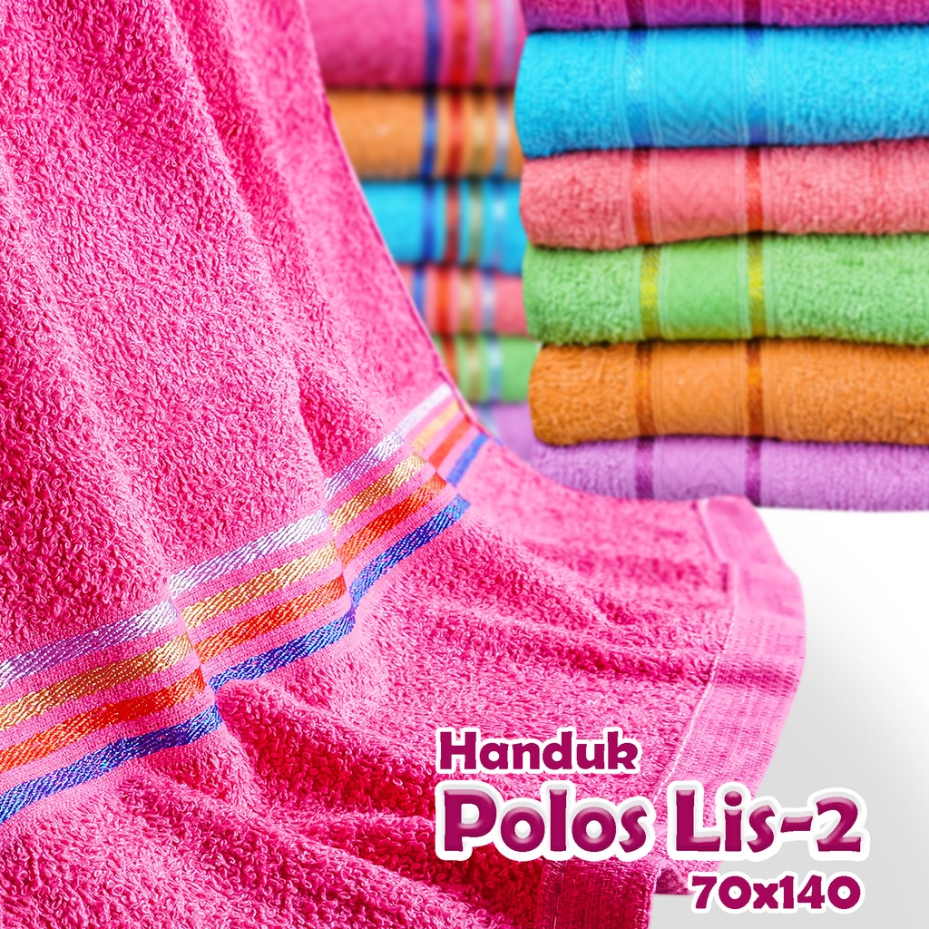 MERAH PUTIH Handuk Mandi Dewasa Polos Pasar Handuk - 70 x 135 cm TOKO KEANU