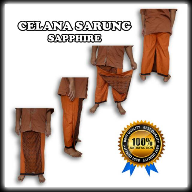 Celana Sarung Dewasa Sppahire, Sarung Celana Uje, Celana Sarung Cesar Instan