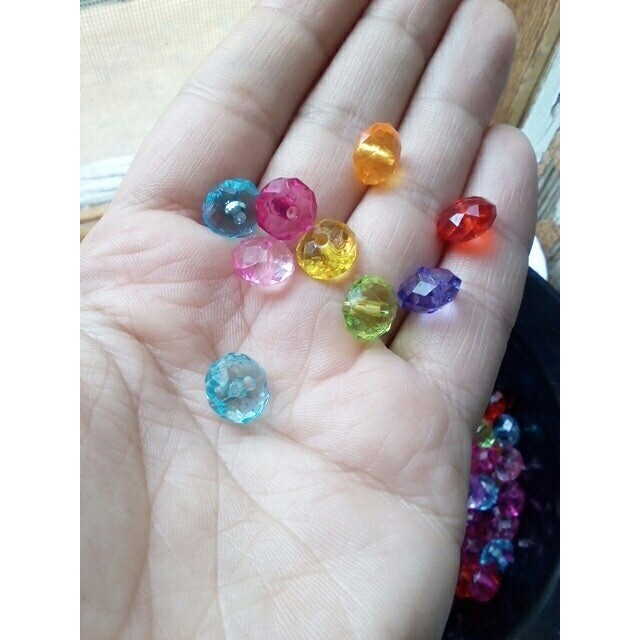 Manik Mote Hiasan Bahan Gelang Kalung 10mm Mix Import Bahan Craft M3