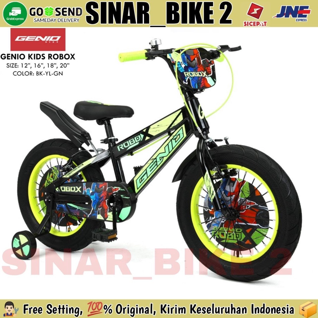 Sepeda Anak Laki Bmx GENIO Kids Robox 12,16,18 &amp; 20 Inch