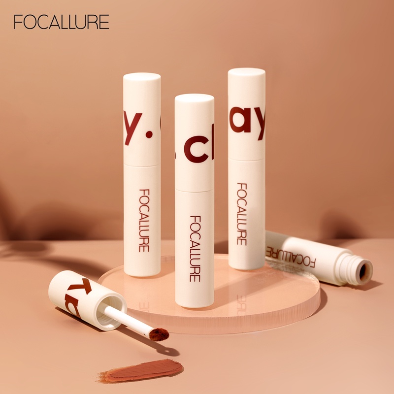 FOCALLURE Hot Sale 2PCS Waterproof Lipstick Long Wearing Velvet-mist Matte lipclay &amp; Dewy Hydrating Lip tint