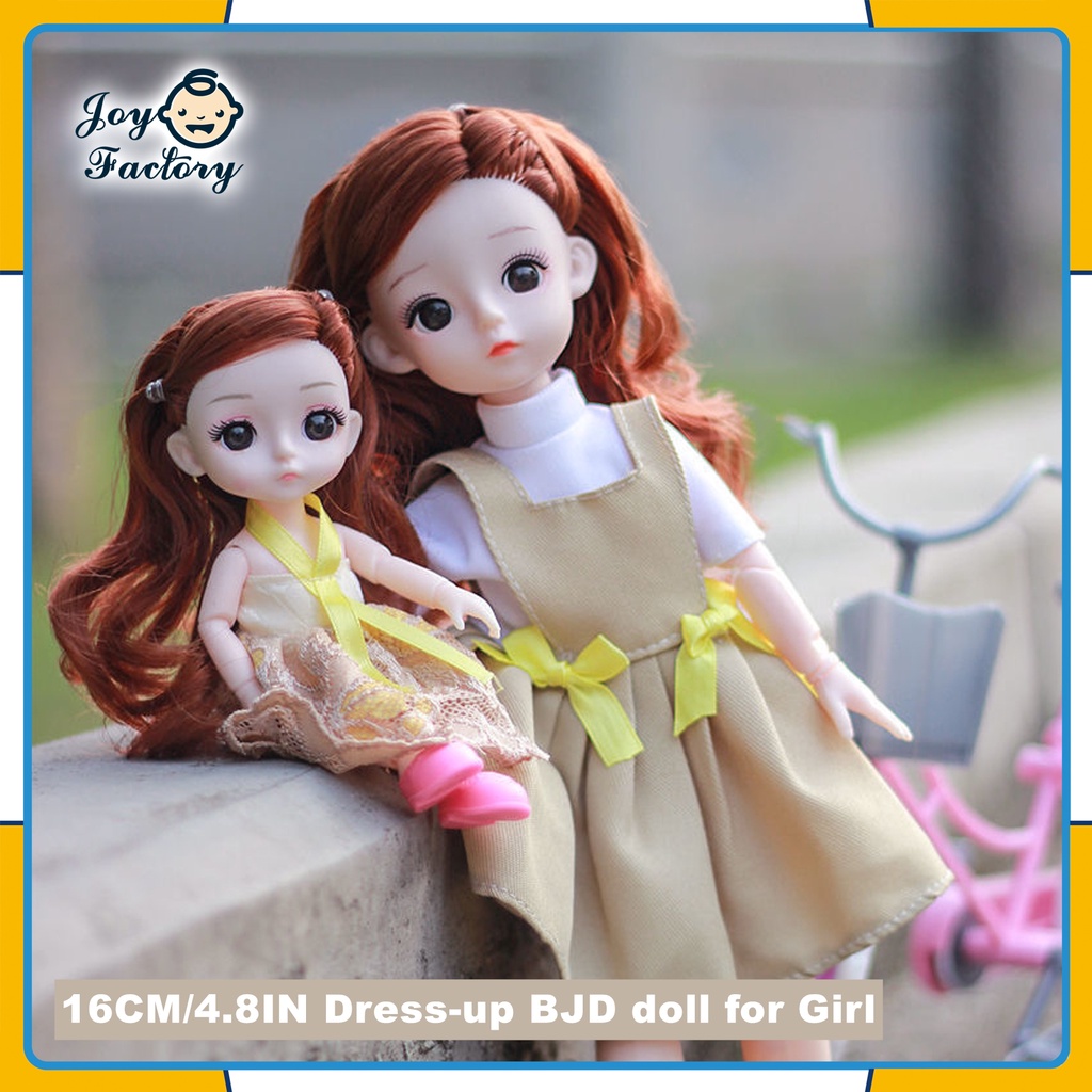 6inci BJD Boneka Dolls Set, Dress-up Putri Koleksi Gadis Bermain Lucu  Mainan Hadiah Natal &amp; Ulang Tahun