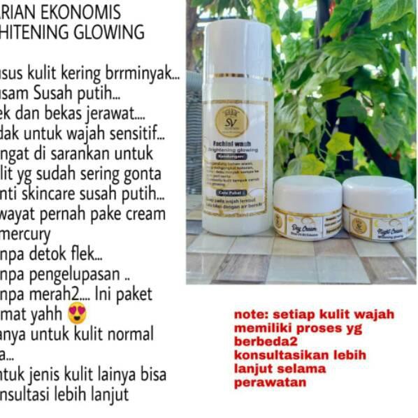 ©READY STOCK SV GLOW SKIN EKONOMIS WHITENING GLOWING .,.,