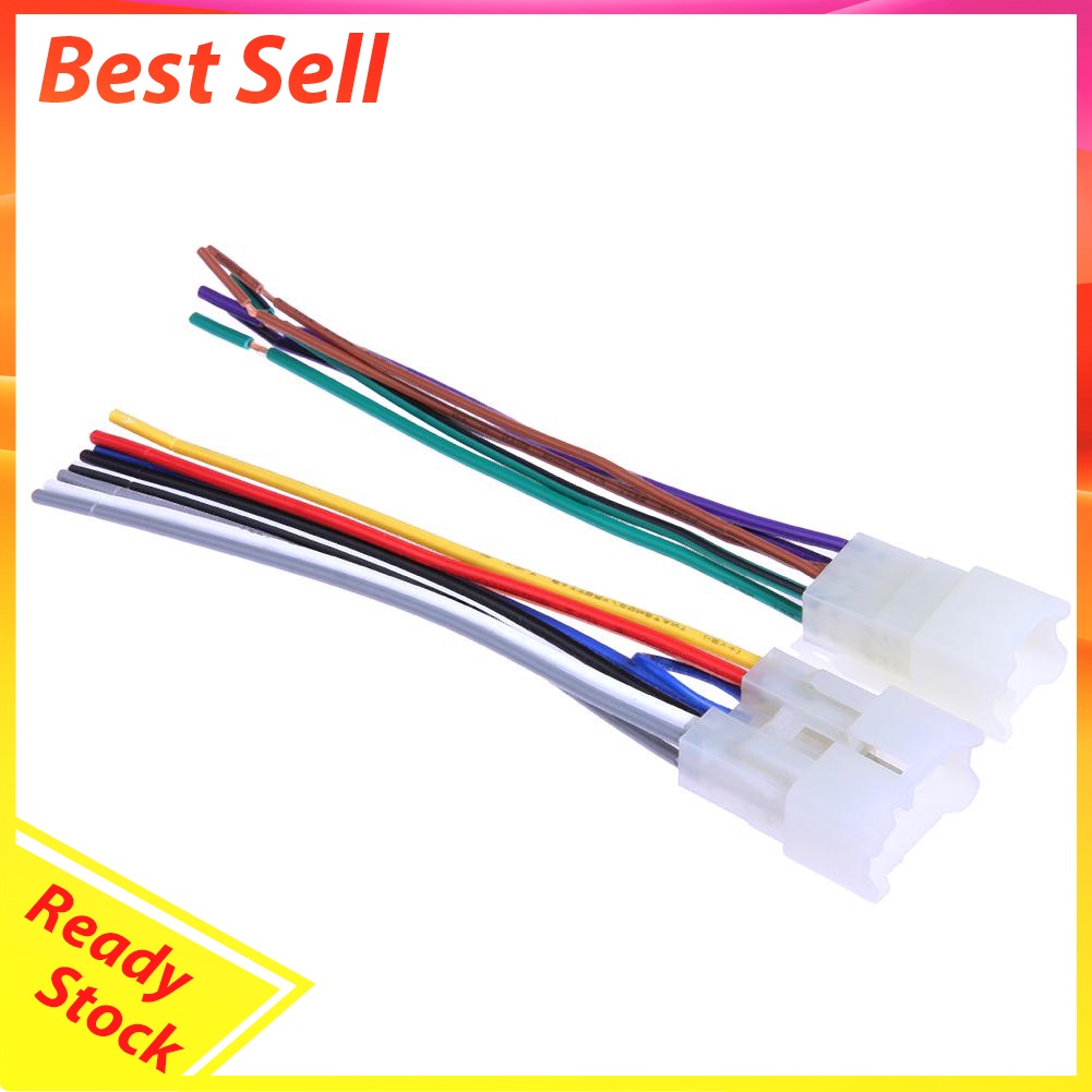 2pcs Stereo CD Player Radio Wiring Harness Wire Adapter Plugs for Toyota