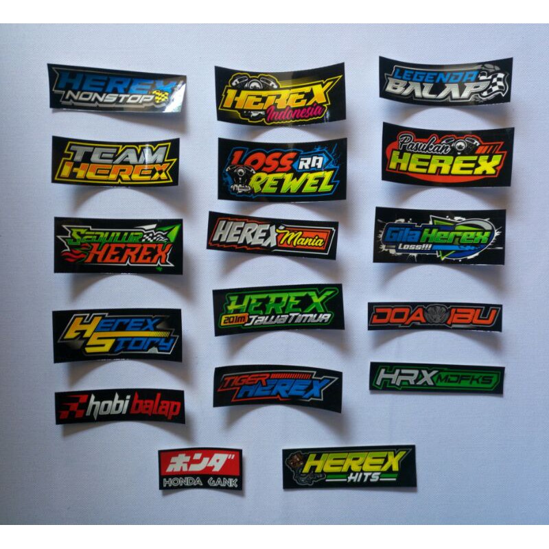 Stiker Herex / Sticker Motor / Stiker Racing - Isi 17 - CB GL MP Tiger