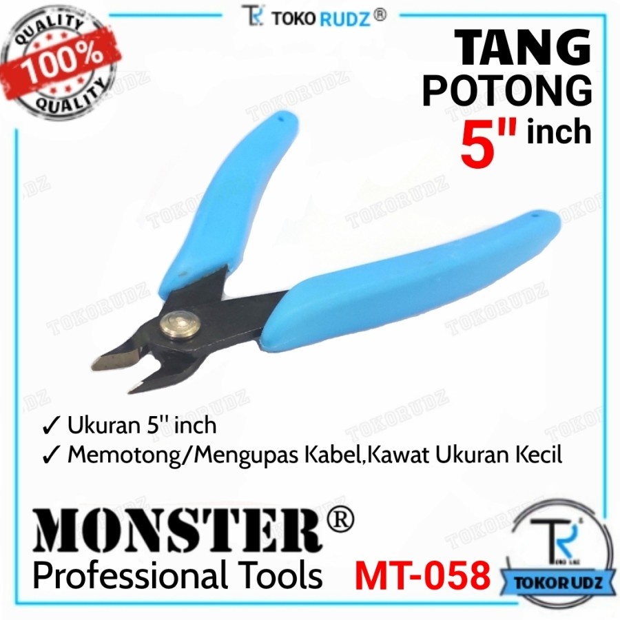 Tang Potong 5 inch Pemotong Kawat Kabel MONSTER MT058