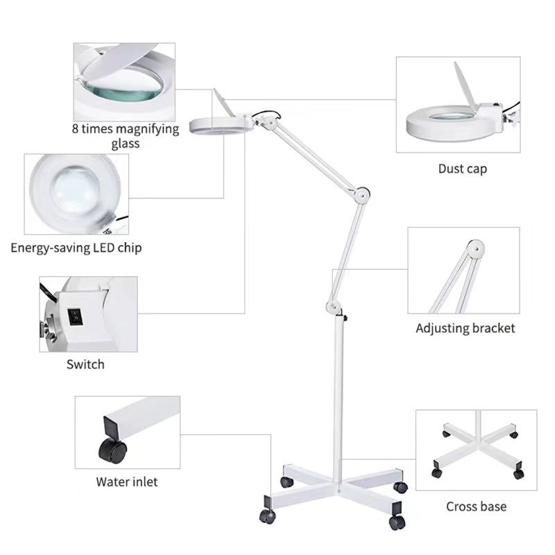 facial lamp dokter lamp kaca pembesar baca led multifungsi lampu salon klinik kecantikan